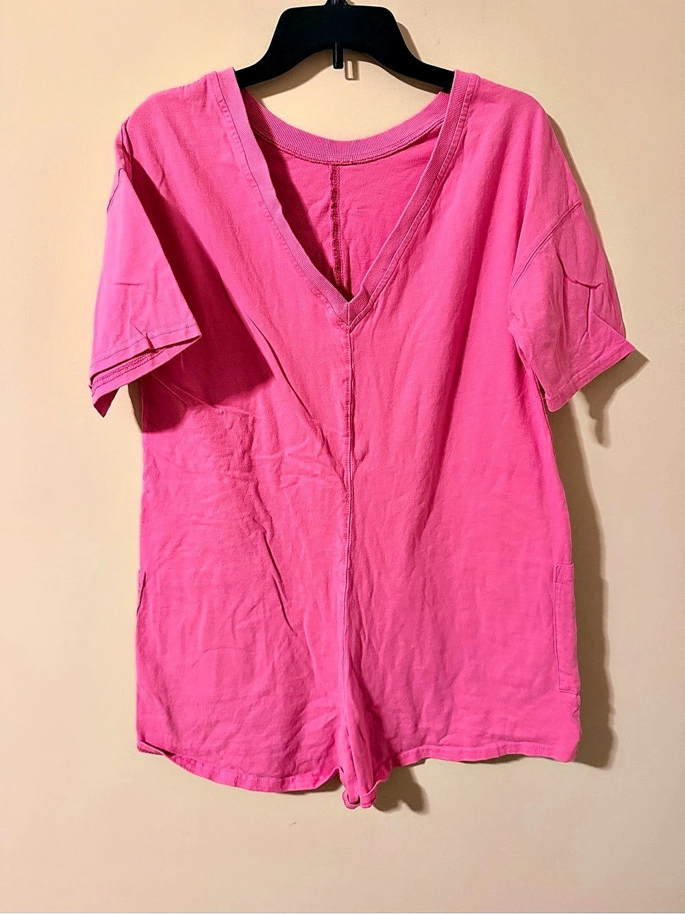 Pink Cotton Romper Size Medium